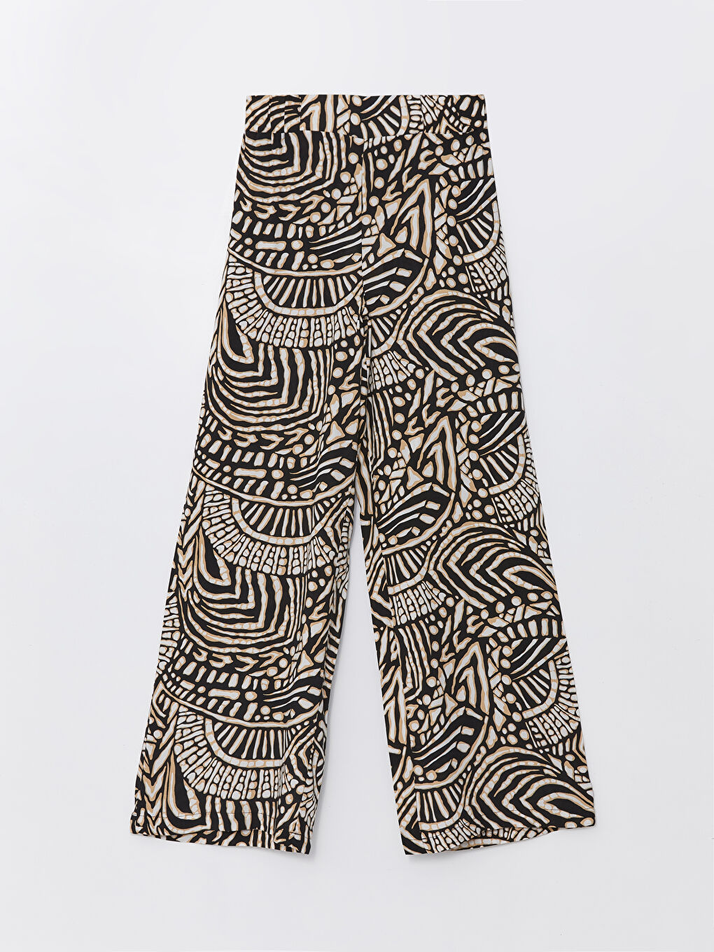 Elasticated Waist Relaxed Fit Patterned Women's Trousers -S4J839Z8-LQJ