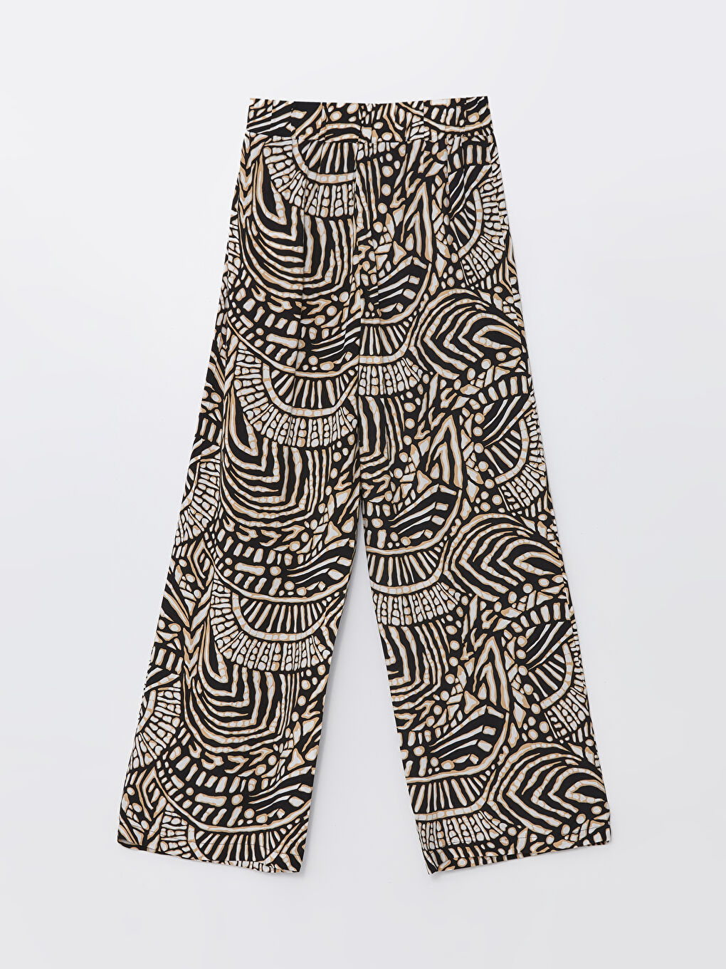 Elasticated Waist Relaxed Fit Patterned Women's Trousers -S4J839Z8-LQJ
