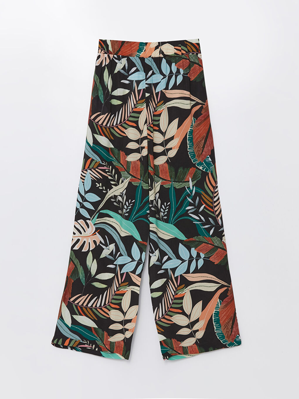 Elasticated Waist Relaxed Fit Patterned Women's Trousers -S4J839Z8-LS6