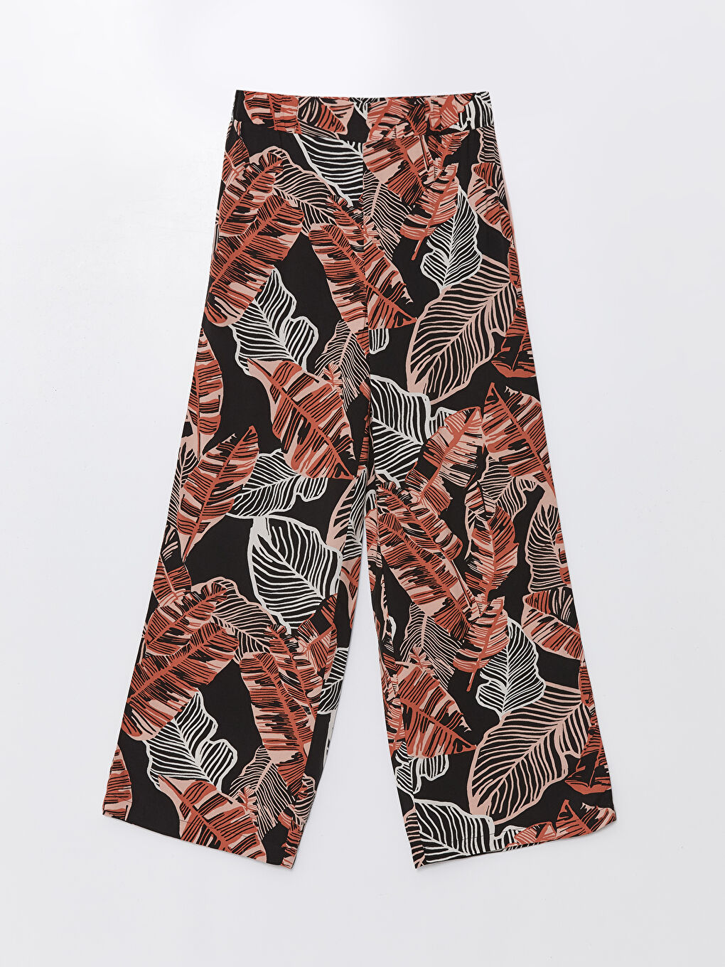 Elasticated Waist Relaxed Fit Patterned Women's Trousers -S4J839Z8-LSR