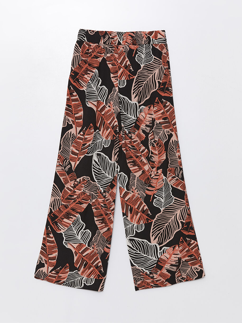 Elasticated Waist Relaxed Fit Patterned Women's Trousers -S4J839Z8-LSR