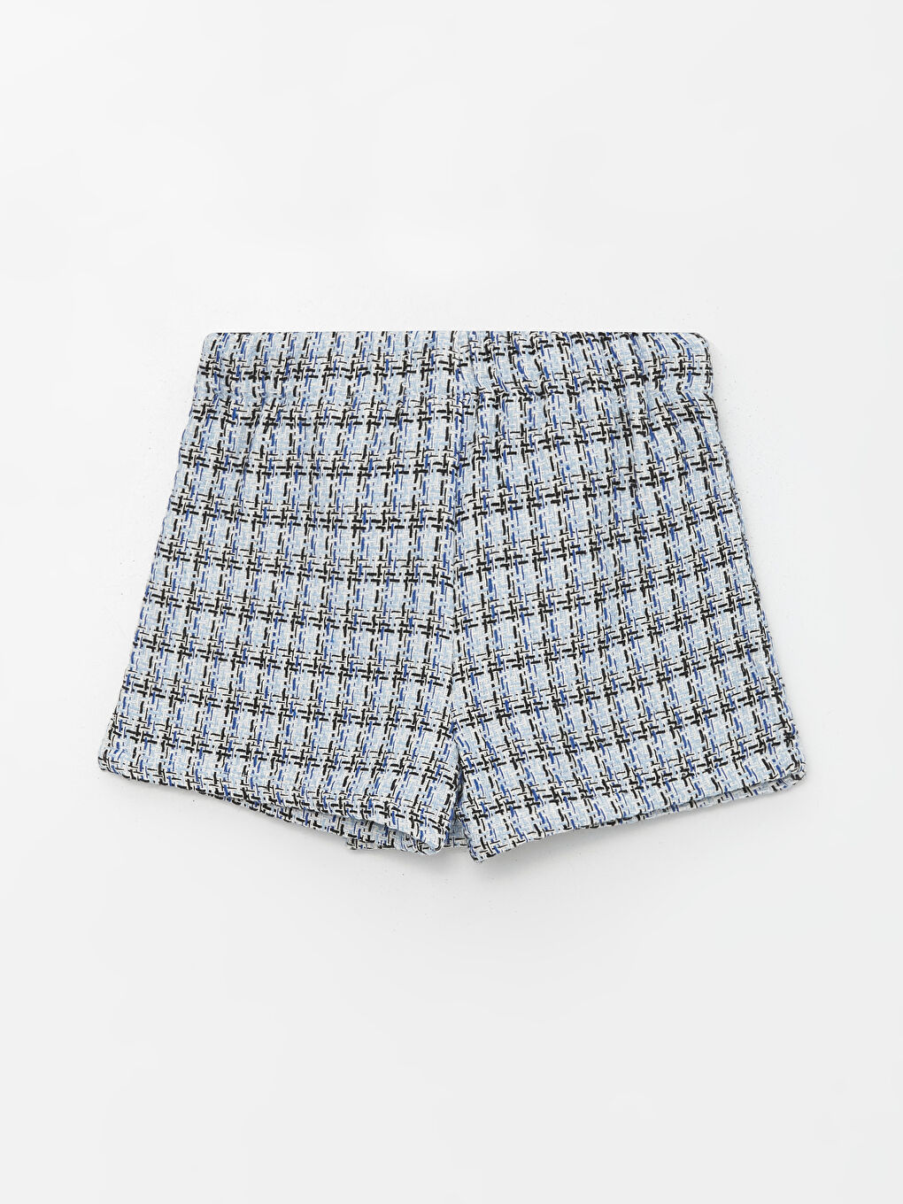 Mavi Beli Lastikli Kız Bebek Şort Etek-1