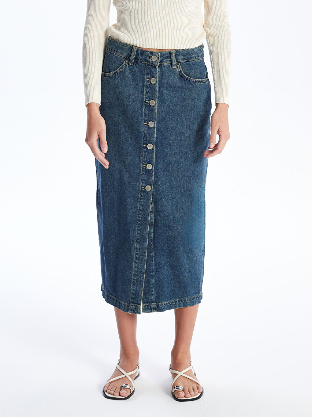 Standard Fit Women's Jean Skirt -S4J857Z8-309