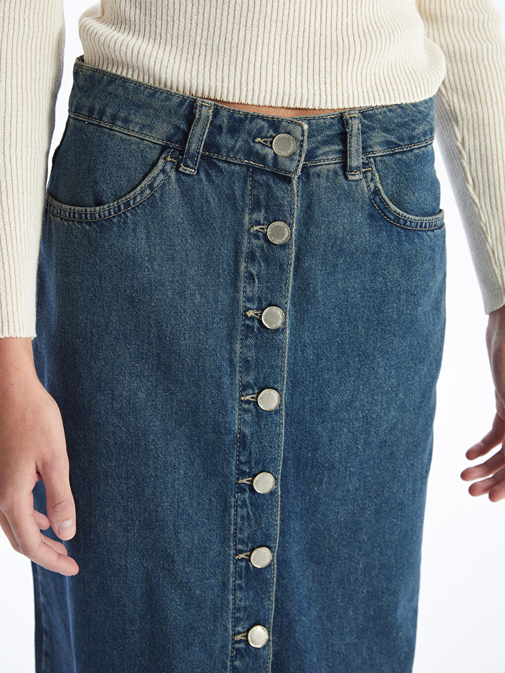 Standard Fit Women's Jean Skirt -S4J857Z8-309
