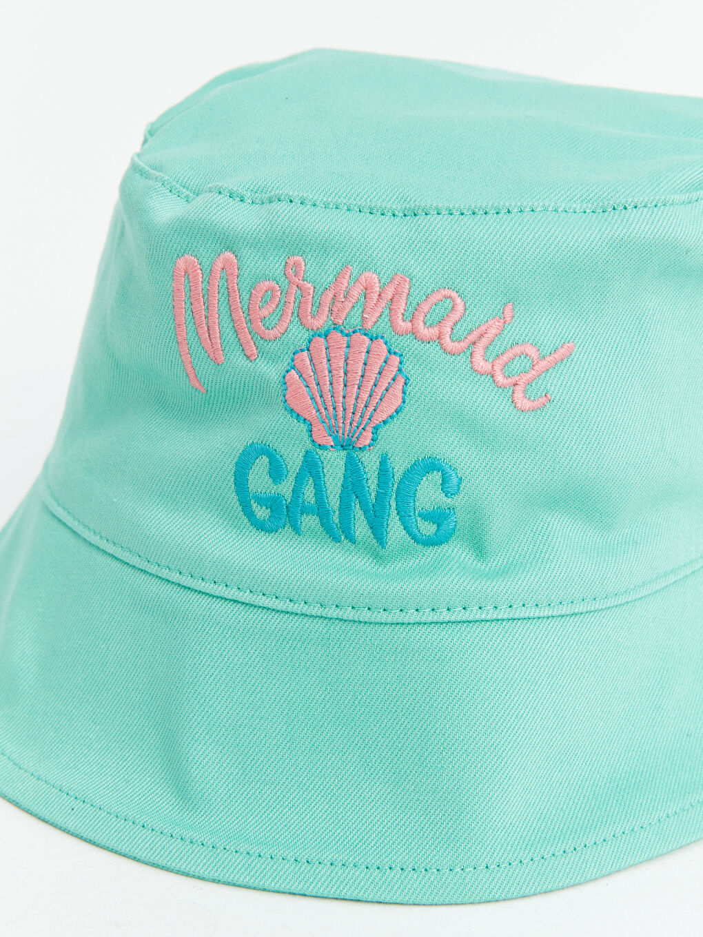 Girl's Bucket Hat with Text Embroidery -S4J870Z4-VYW
