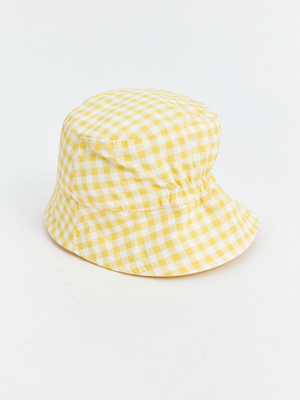 Plaid Patterned Baby Girls' Bucket Hat-1