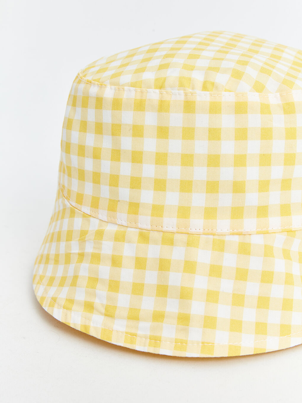 Plaid Patterned Baby Girls' Bucket Hat-2