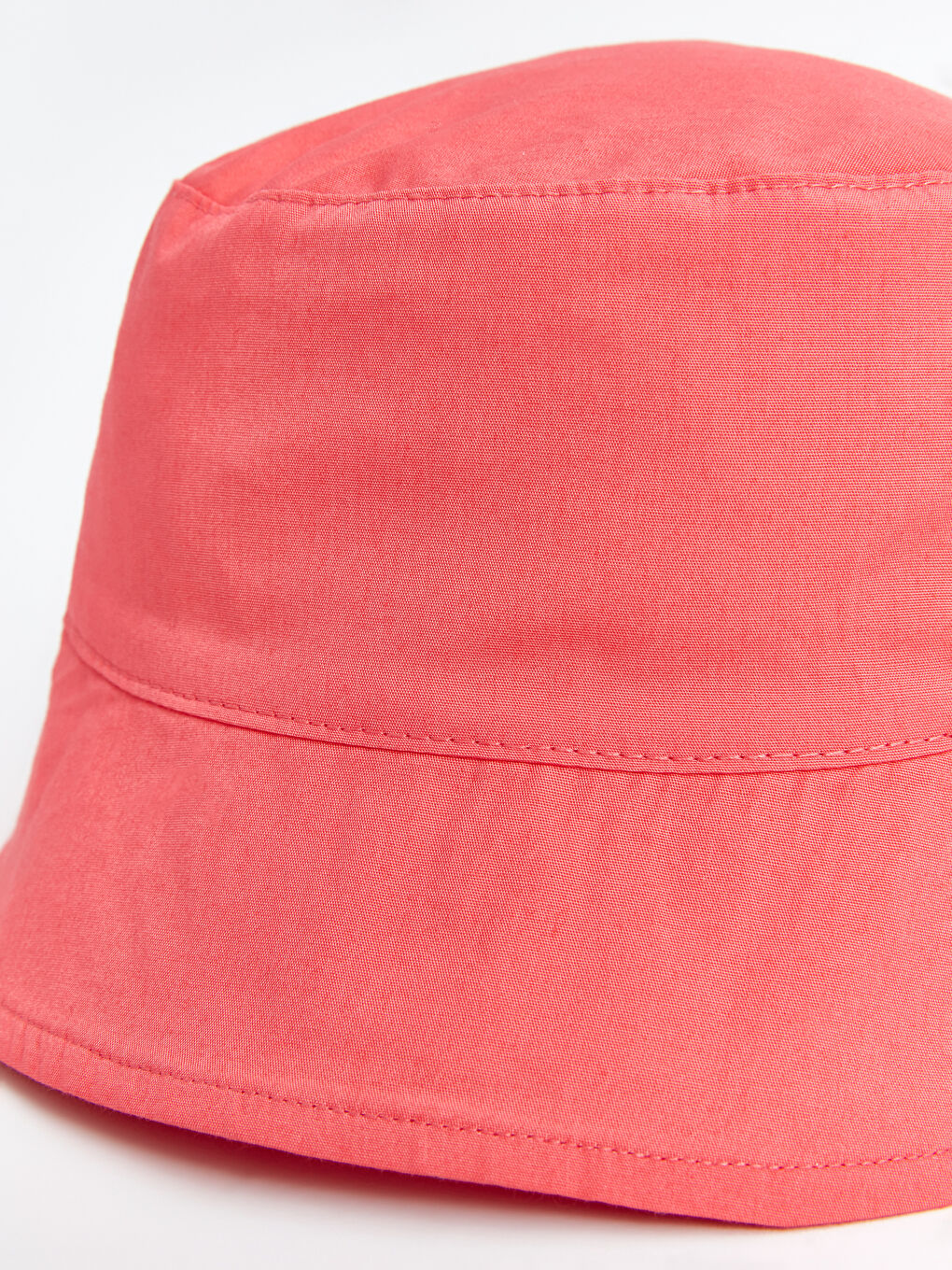 Fuşya Düz Pamuklu Kız Bebek Bucket Şapka-2