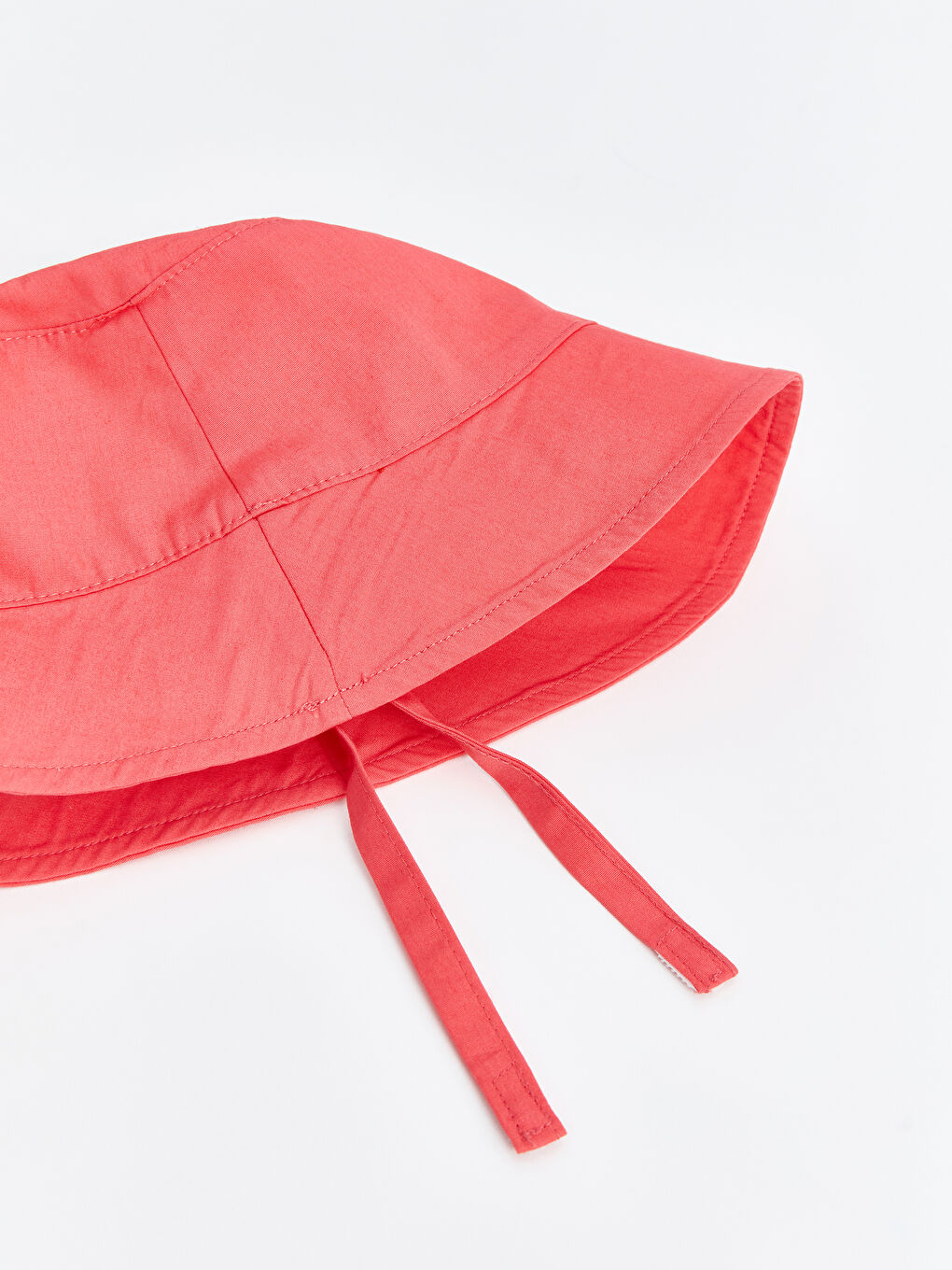 Fuşya Düz Pamuklu Kız Bebek Bucket Şapka-3