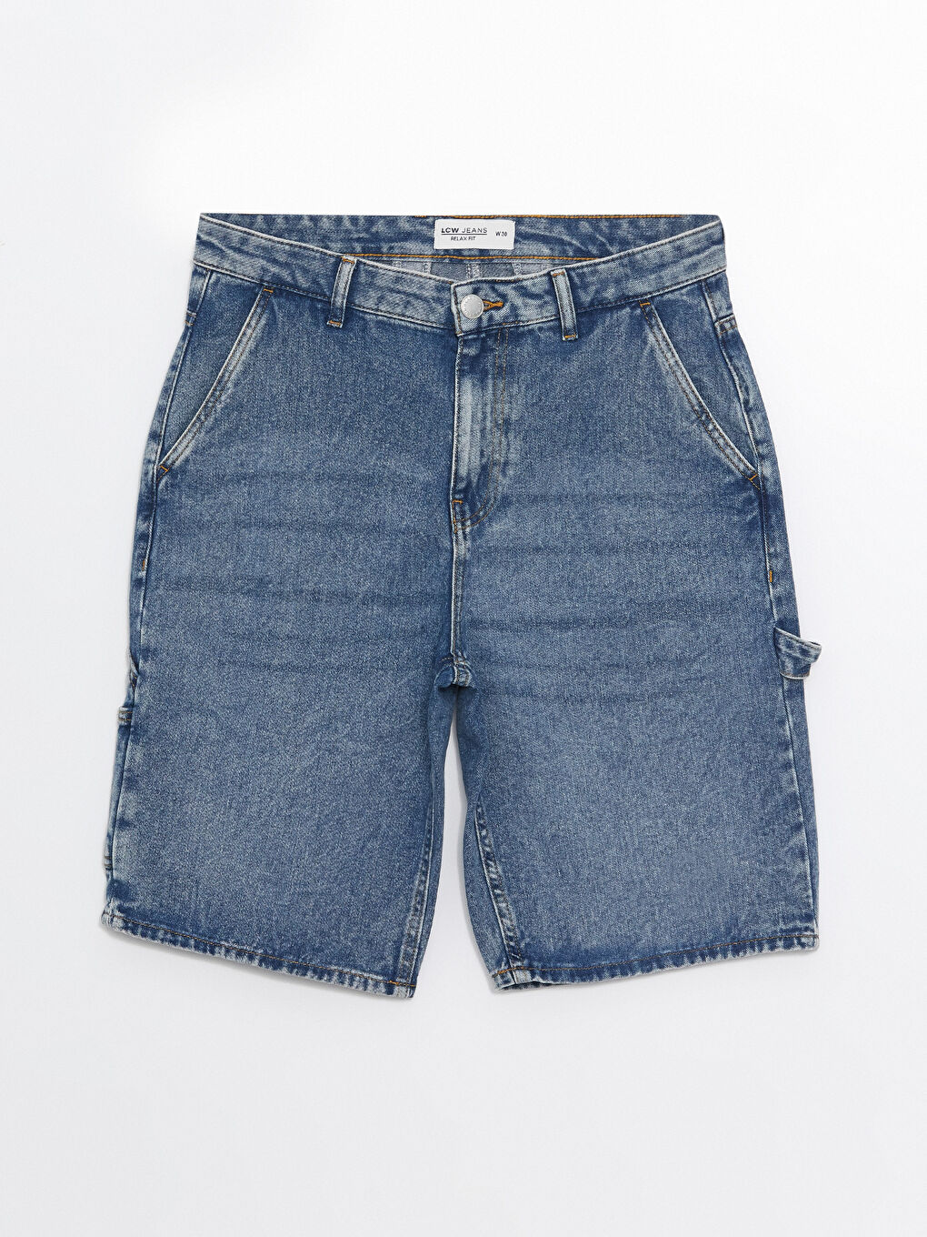 شورت جينز رجالي بقصة عادية-4