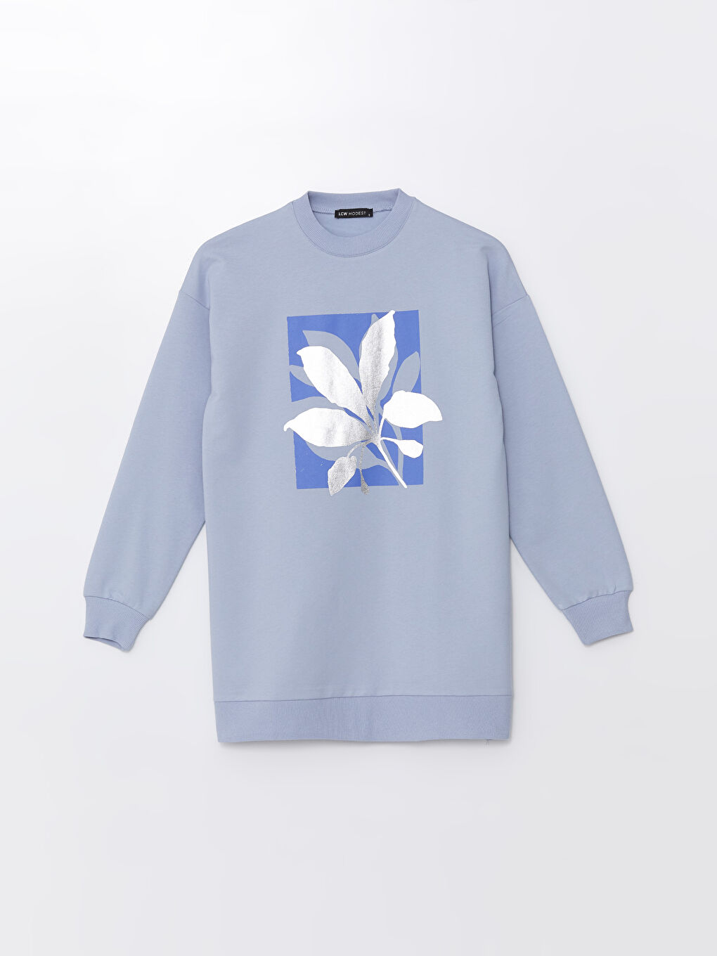 Crew Neck Printed Women's Sweatshirt Tunic -S4J968Z8-QYC