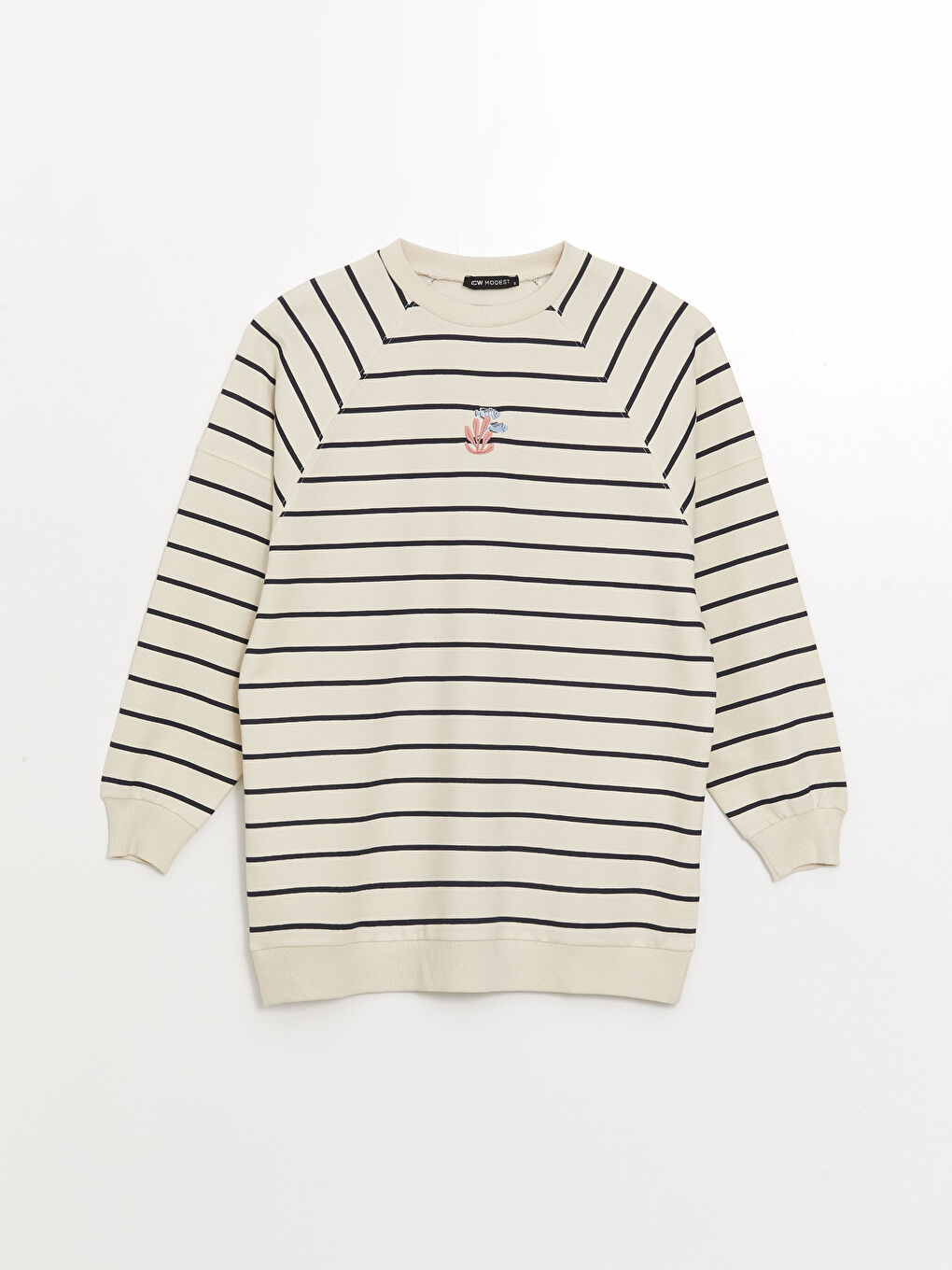 Tunique Sweatshirt Rayée Pour Femmes Surdimensionnée-5