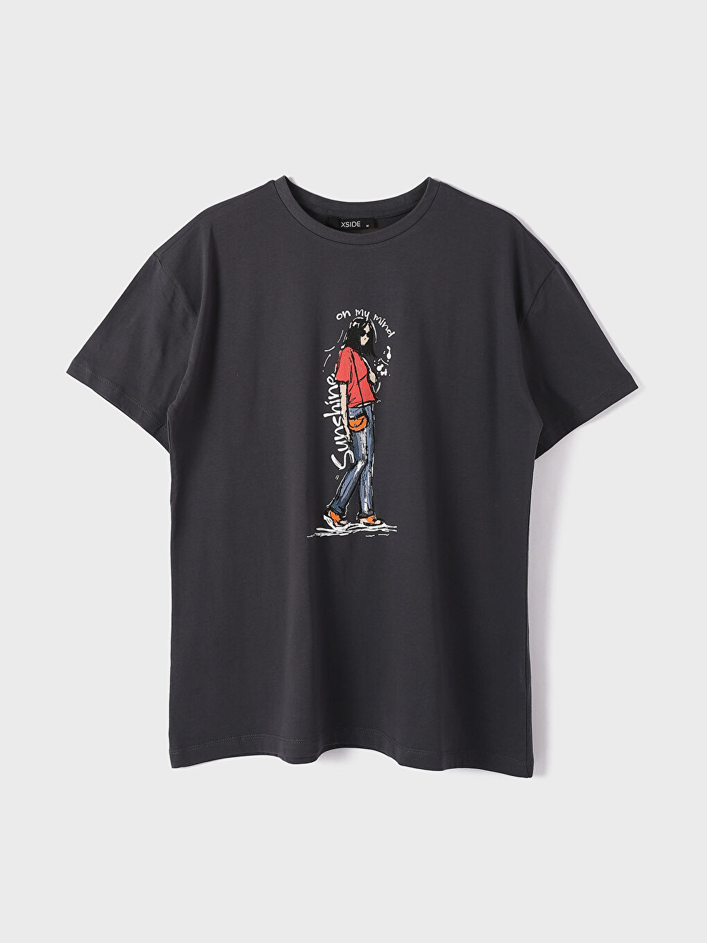 Crew Neck Short Sleeve Printed Women's T-Shirt