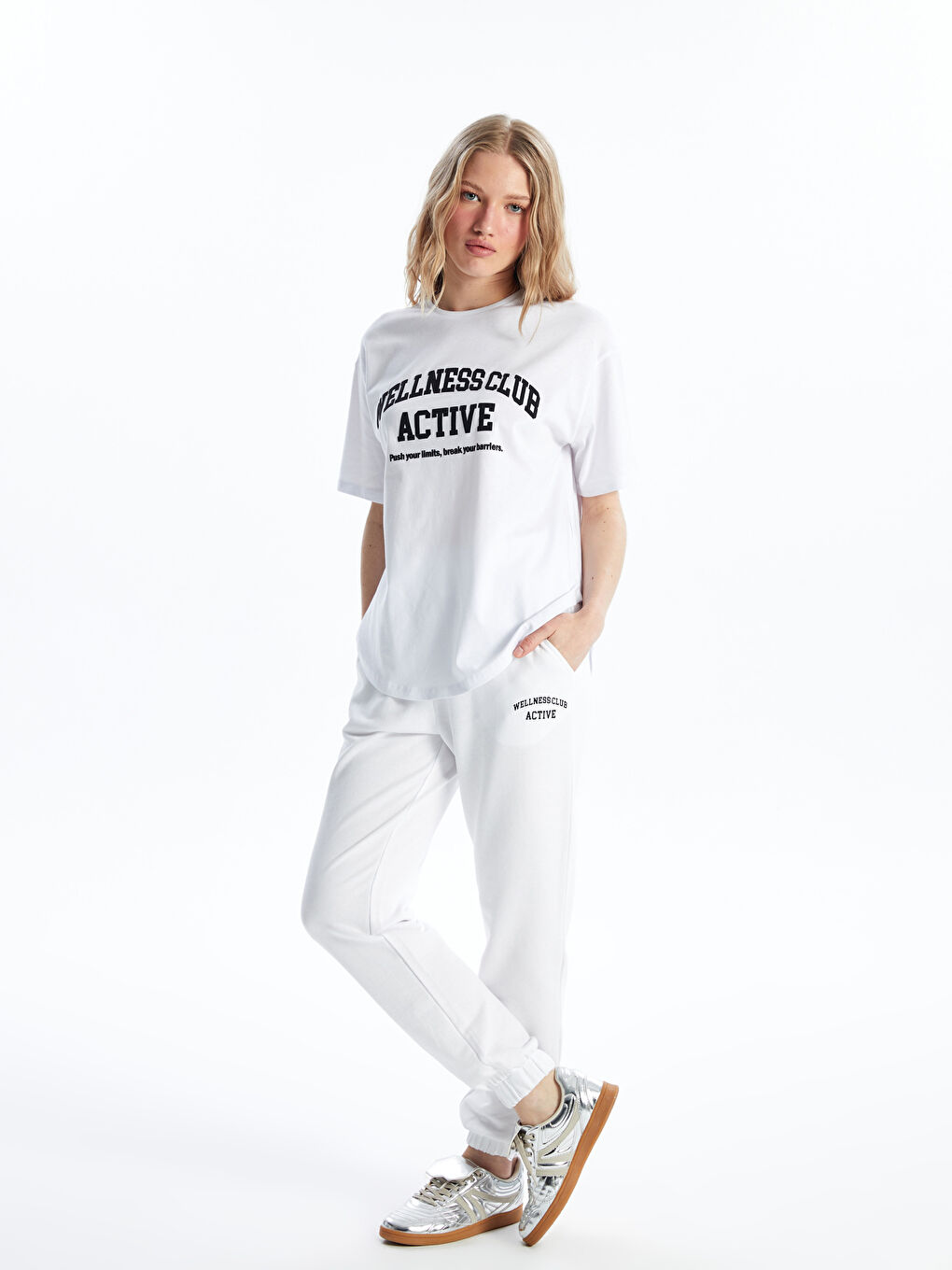 Elasticated Waist Printed Women's Jogger Sweatpants -S4J981Z8-Q6K