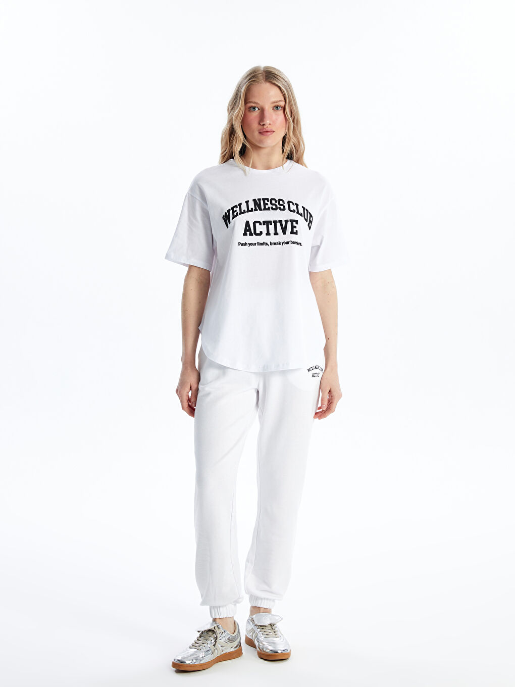 Elasticated Waist Printed Women's Jogger Sweatpants -S4J981Z8-Q6K