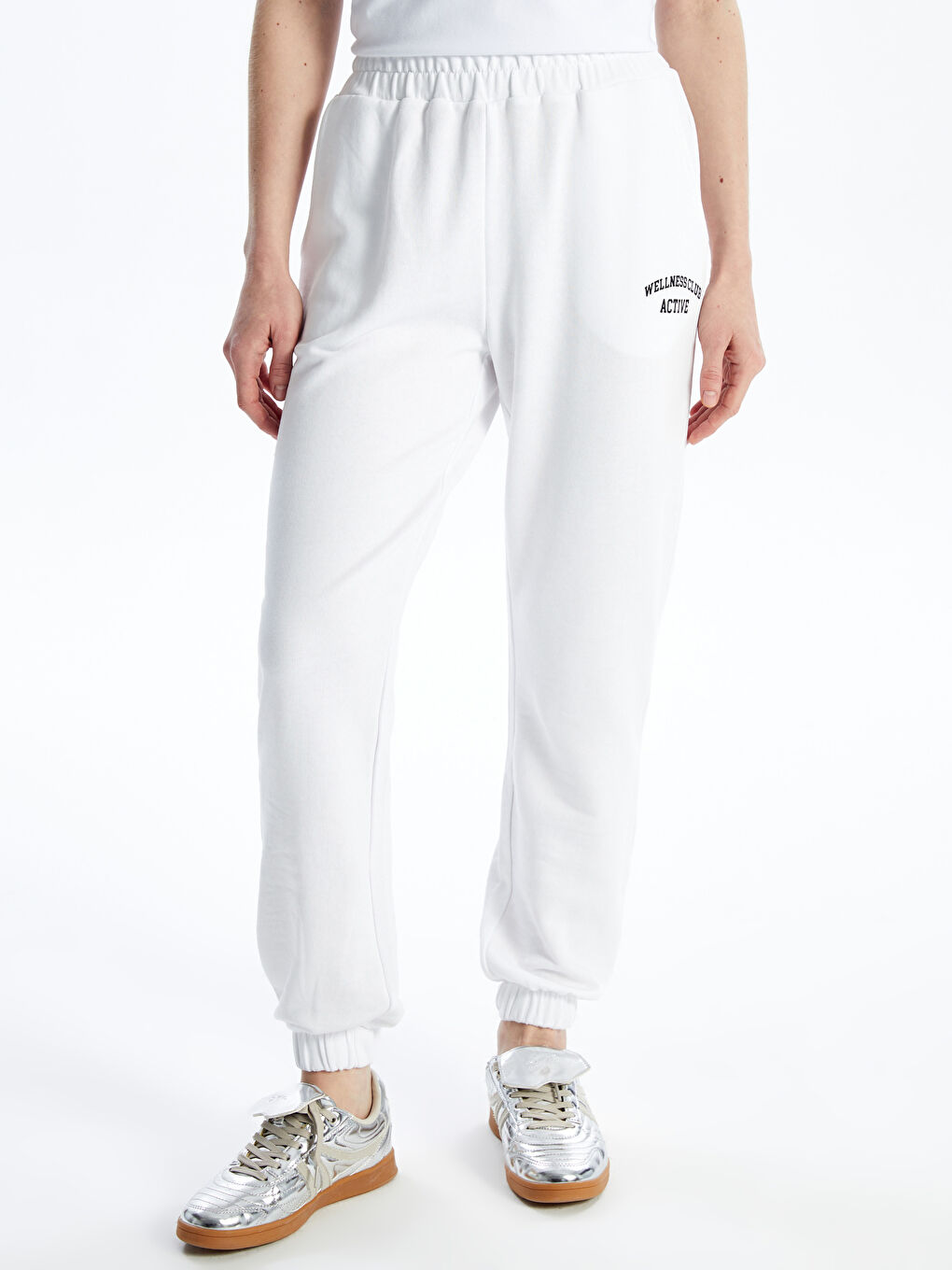 Elasticated Waist Printed Women's Jogger Sweatpants -S4J981Z8-Q6K