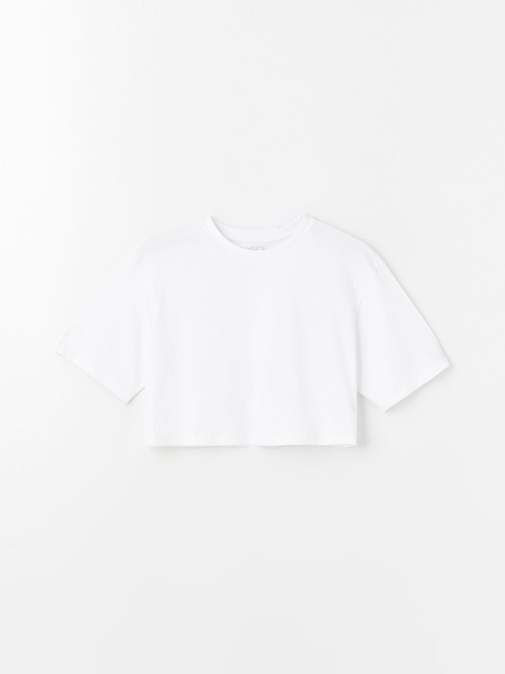 Crew Neck Plain Short Sleeve Oversize Women's Crop Top -S4J982Z8-Q6K