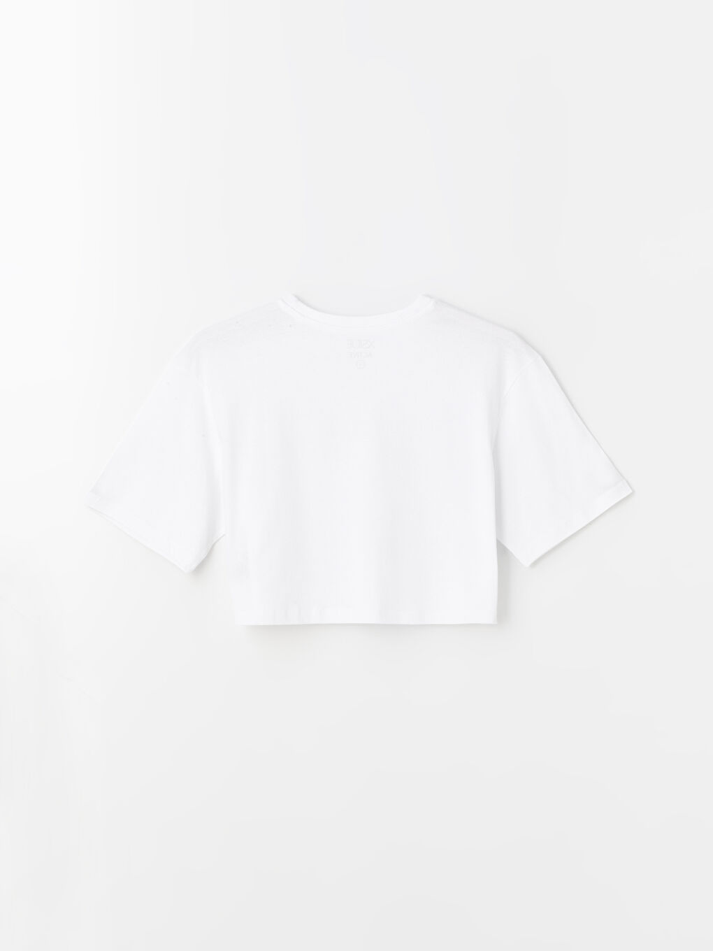 Crew Neck Plain Short Sleeve Oversize Women's Crop Top -S4J982Z8-Q6K