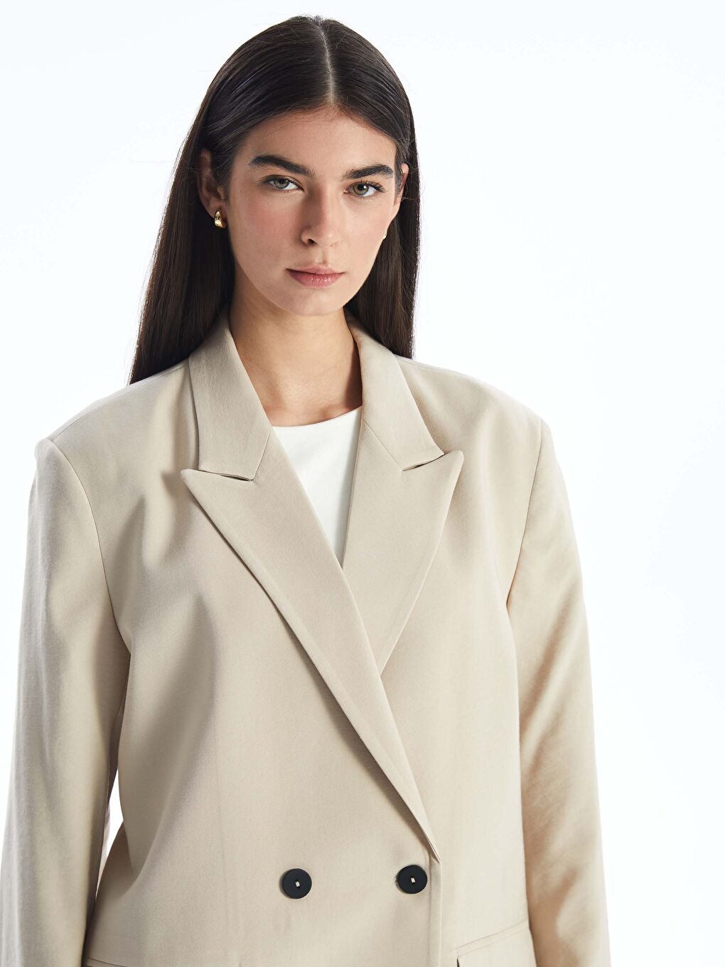 LC Waikiki Plain Long Sleeve Women's Blazer Jacket -S4J984Z8-VKE
