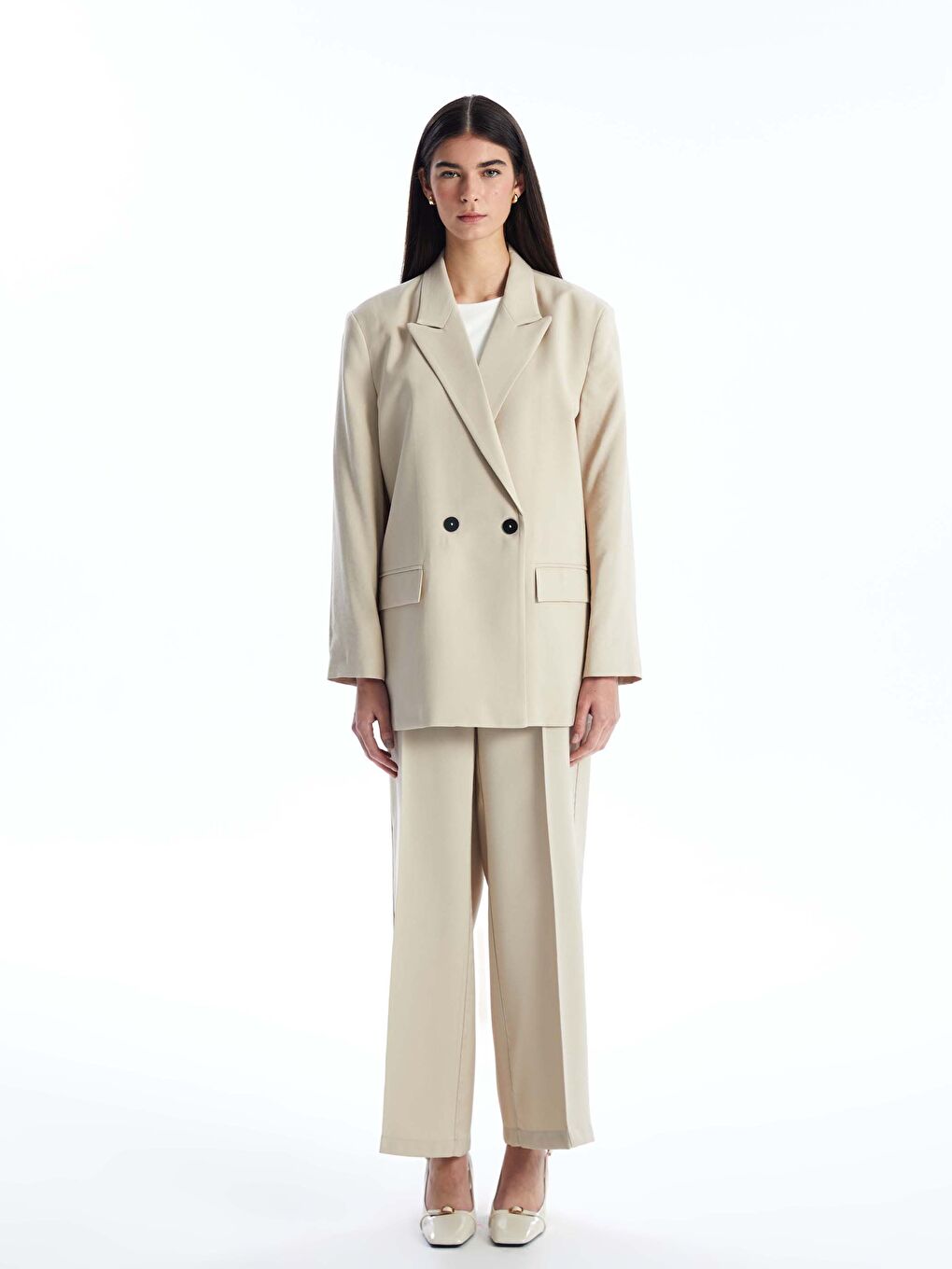 LC Waikiki Plain Long Sleeve Women's Blazer Jacket -S4J984Z8-VKE