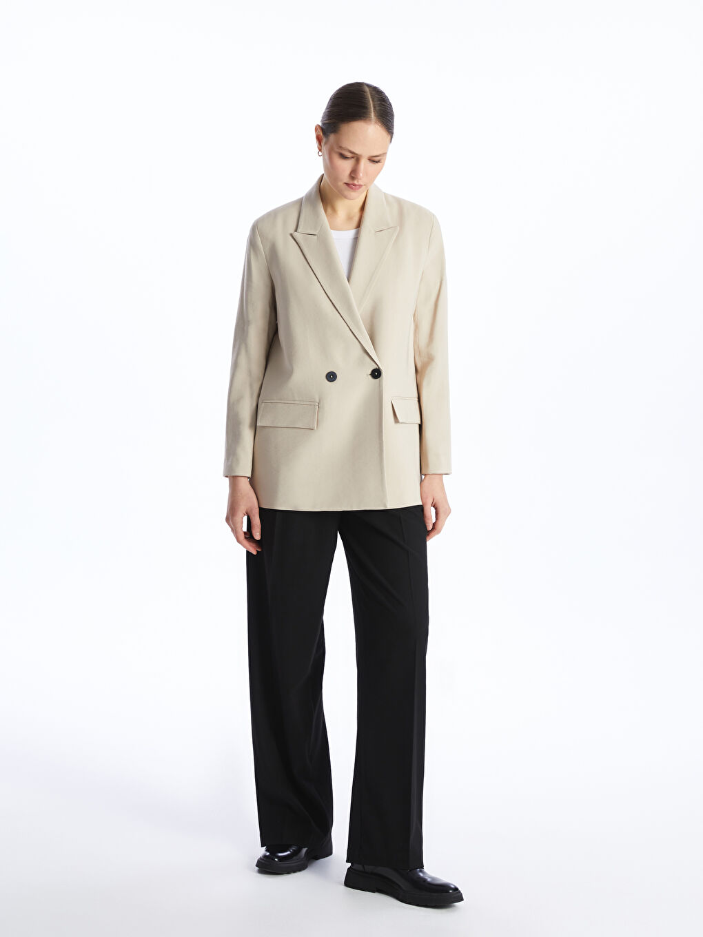 LC Waikiki Plain Long Sleeve Women's Blazer Jacket -S4J984Z8-VKE