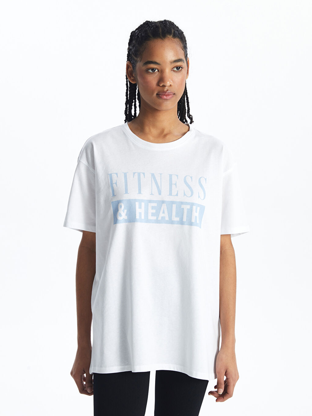 Crew Neck Printed Short Sleeve Women's T-Shirt -S4J985Z8-Q6K