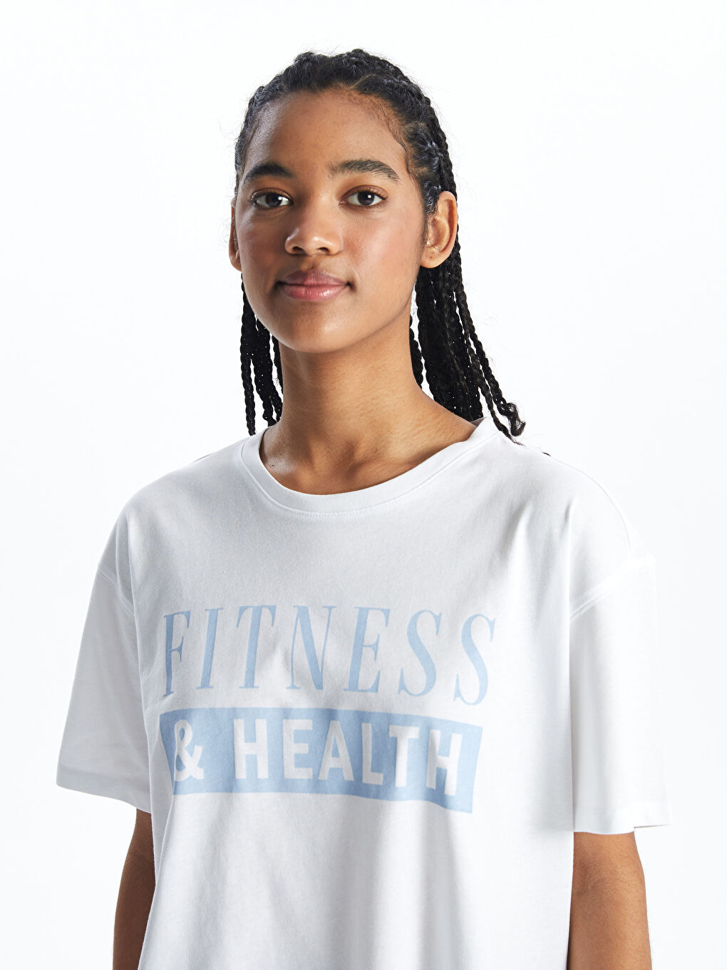 Crew Neck Printed Short Sleeve Women's T-Shirt -S4J985Z8-Q6K