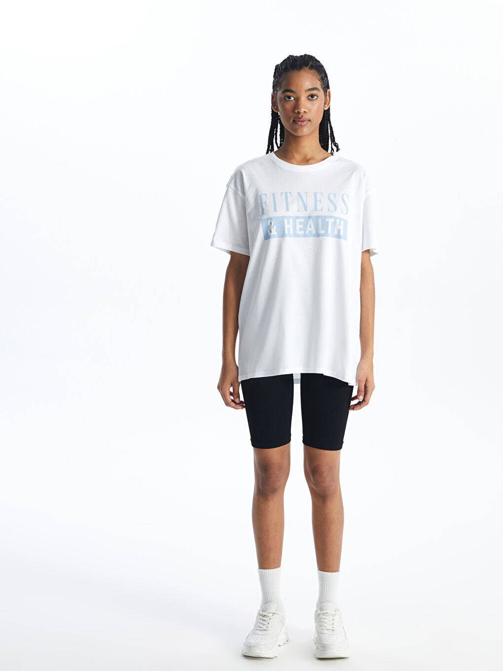 Crew Neck Printed Short Sleeve Women's T-Shirt -S4J985Z8-Q6K