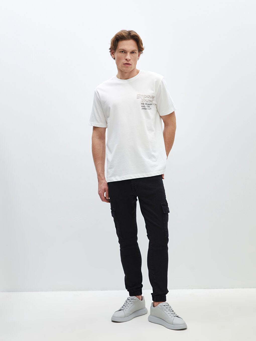 Siyah Slim Fit Erkek Jogger Pantolon