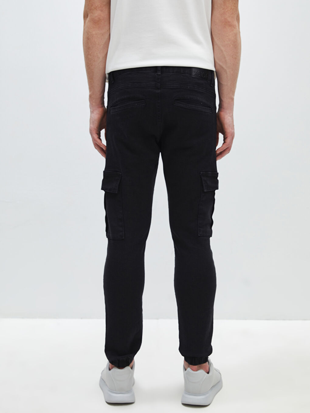Siyah Slim Fit Erkek Jogger Pantolon-4