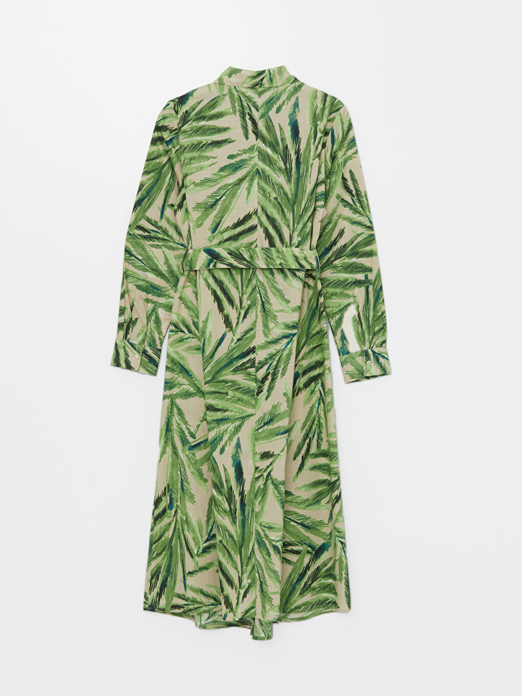 Patterned Long Sleeve Women's Shirt Dress -S4JA46Z8-LRR
