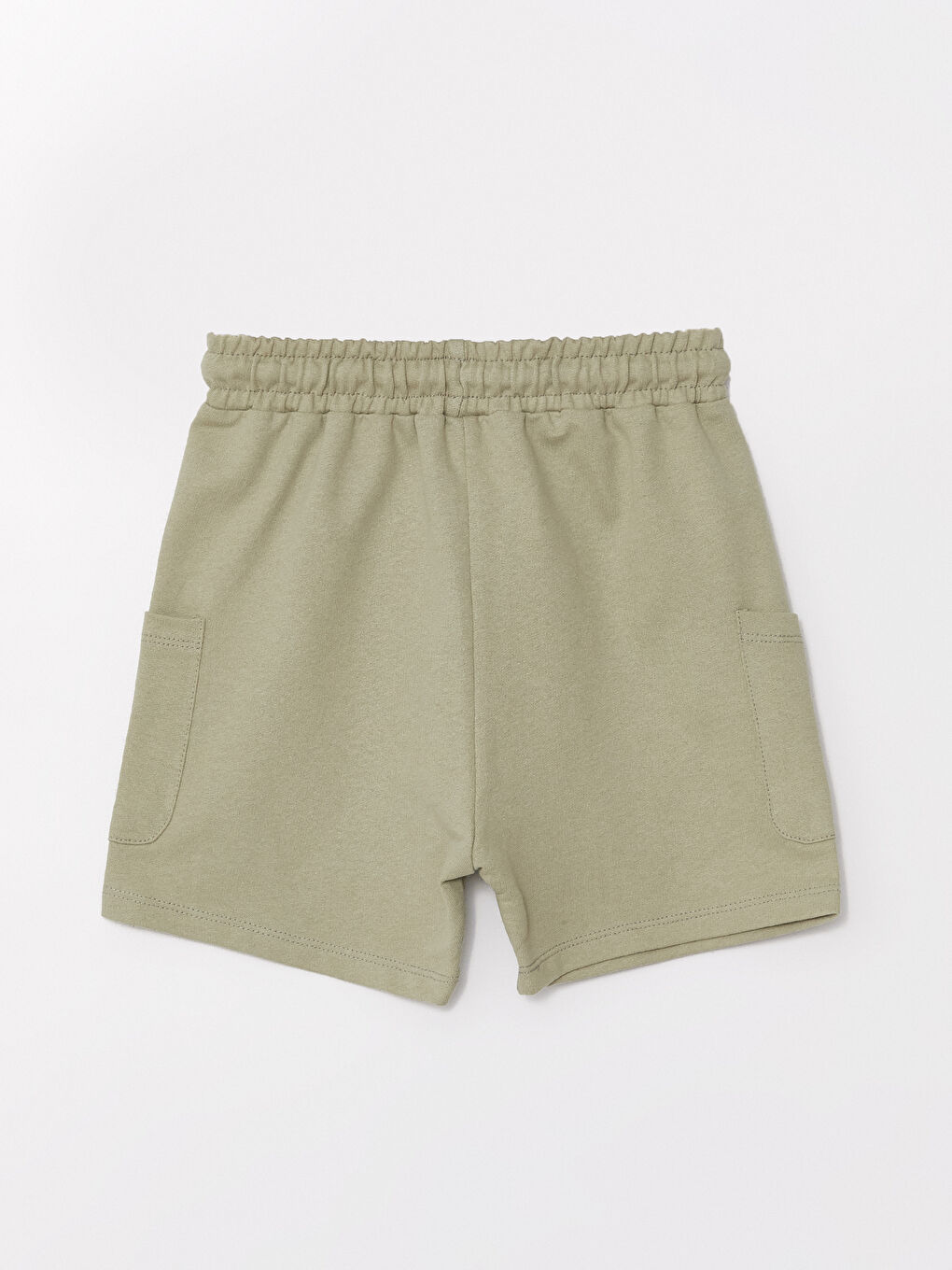 Yeşil Beli Lastikli Erkek Çocuk Şort-1