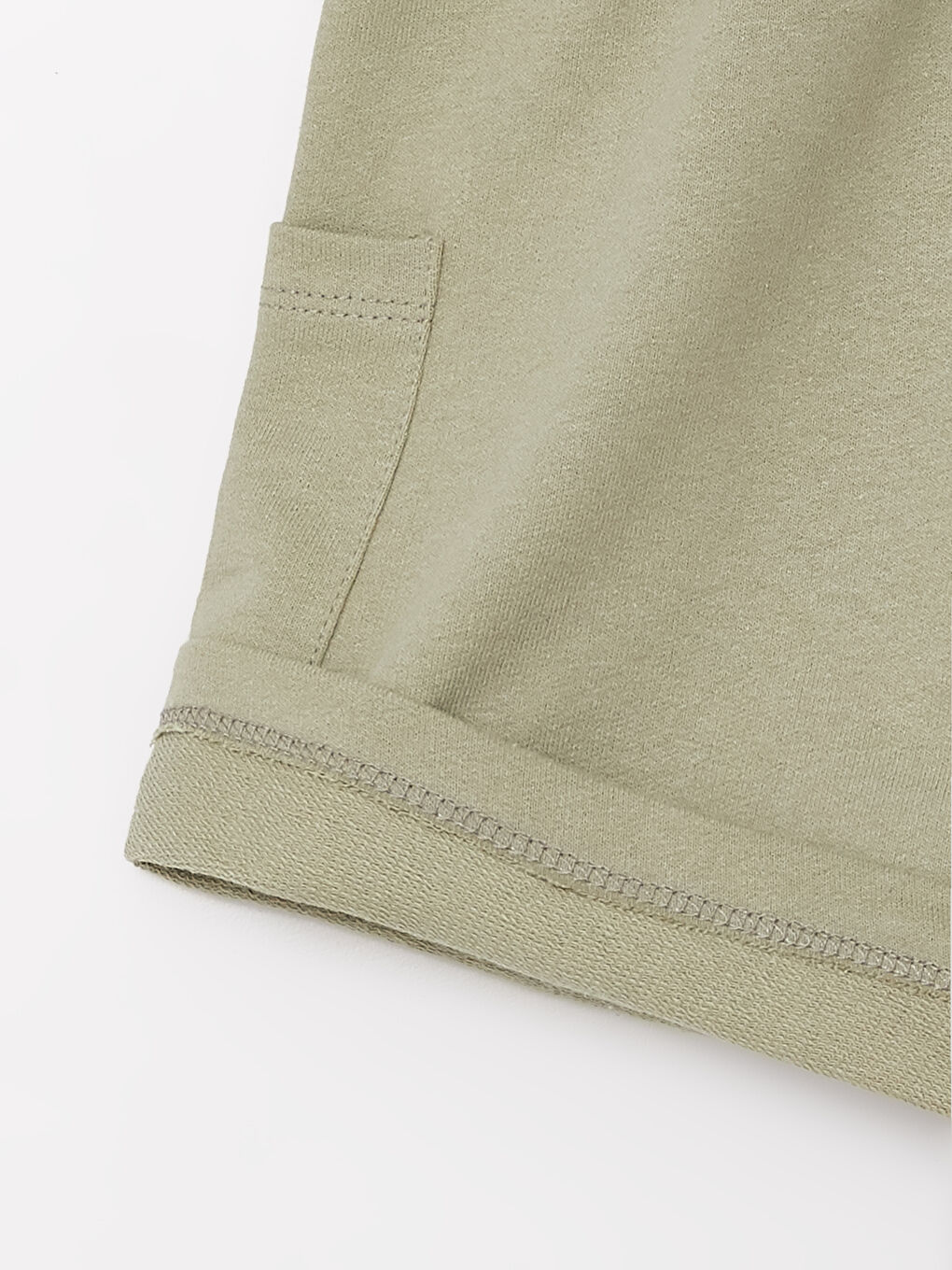 Yeşil Beli Lastikli Erkek Çocuk Şort-2