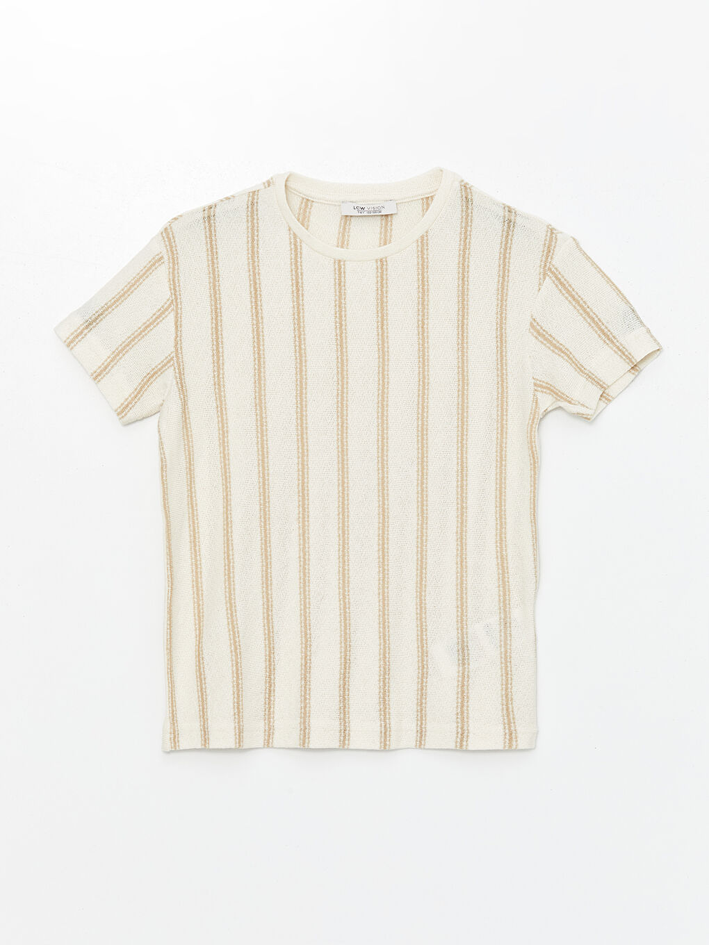 Crew Neck Striped Short Sleeve Boy T-Shirt -S4JA99Z4-YCK