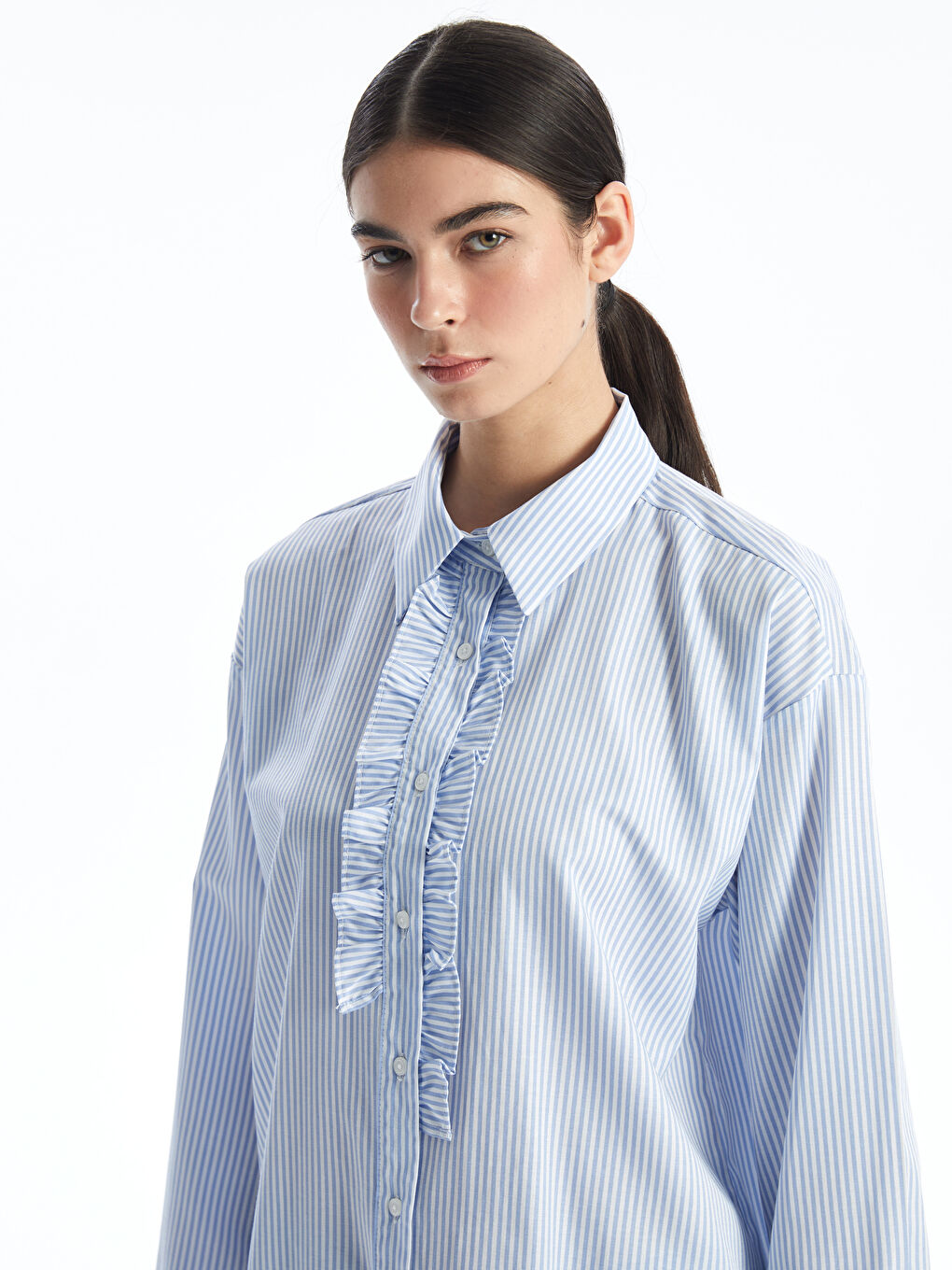 Striped Women's Shirt Tunic -S4JB28Z8-LEN