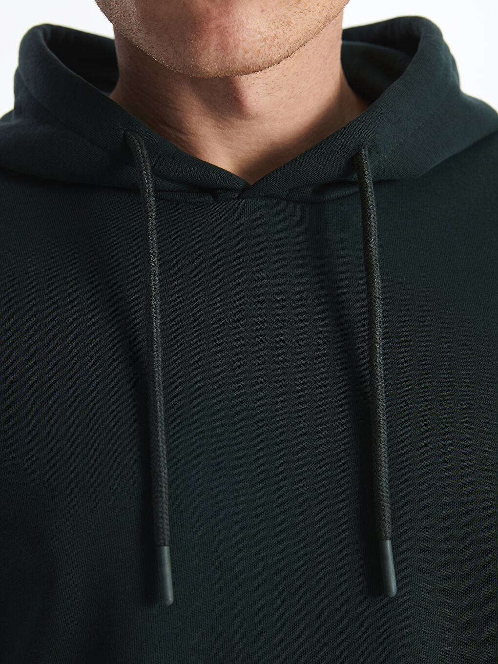 LCW Casual Koyu Yeşil Uzun Kollu Erkek Hoodie - 3