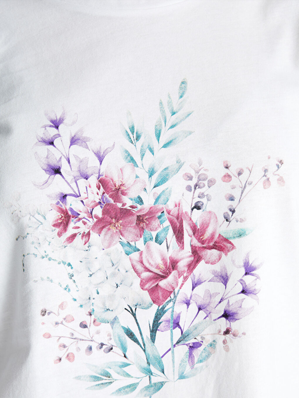 Crew Neck Printed Short Sleeve Women's T-shirt -S4JB56Z8-FFB