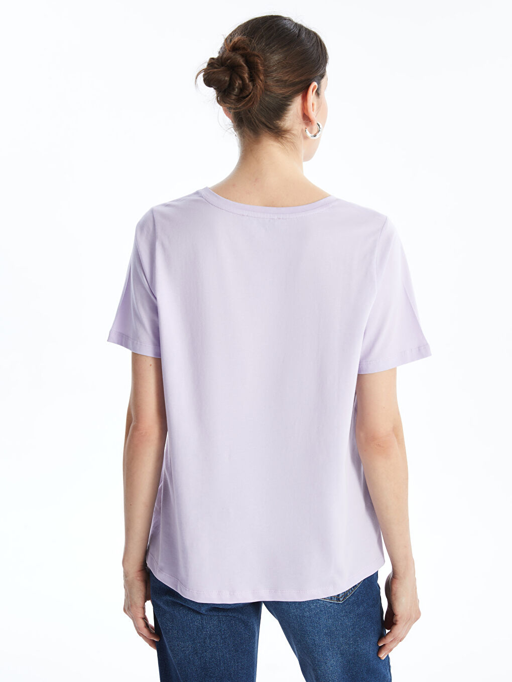 Crew Neck Printed Short Sleeve Women's T-shirt -S4JB56Z8-G0W