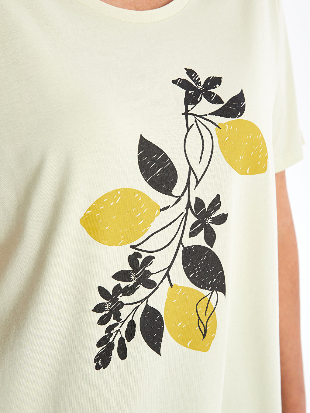 Crew Neck Printed Short Sleeve Women's T-shirt -S4JB56Z8-S59