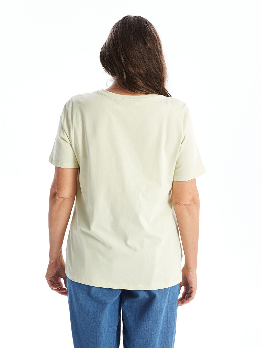 Crew Neck Printed Short Sleeve Women's T-shirt -S4JB56Z8-S59