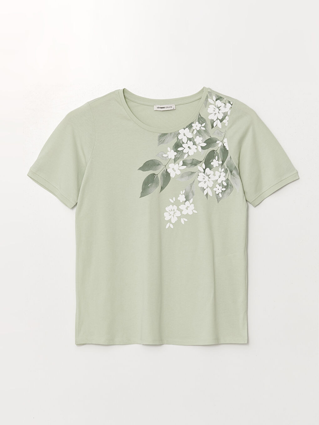Crew Neck Printed Short Sleeve Women's T-shirt -S4JB58Z8-G8D