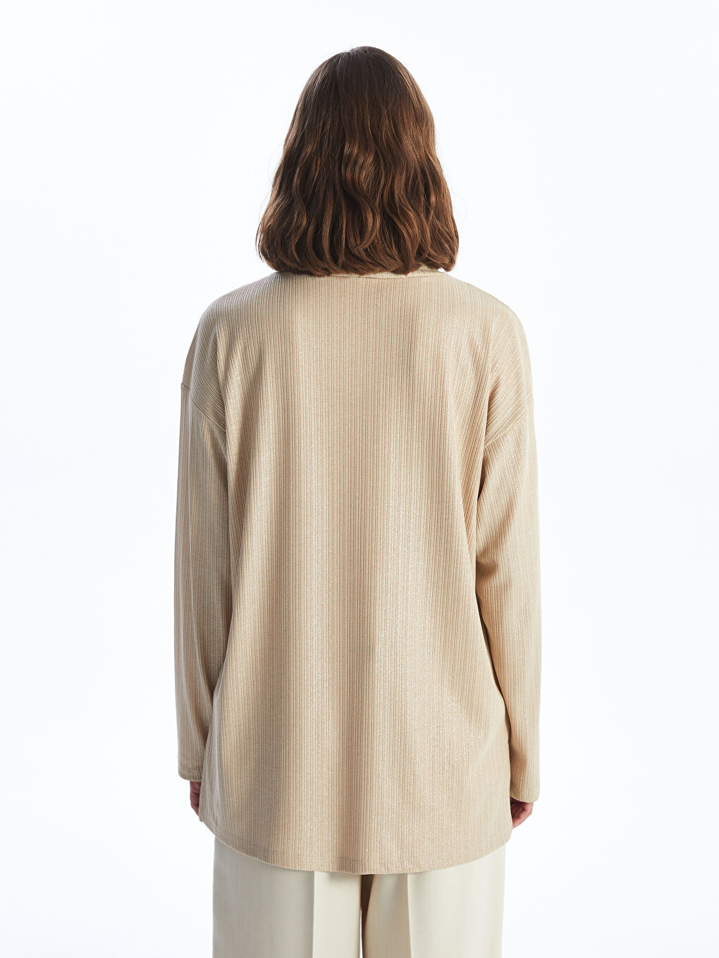 Turtleneck Bright Look Long Sleeve Oversize Women's Tunic -S4JC46Z8-FFG