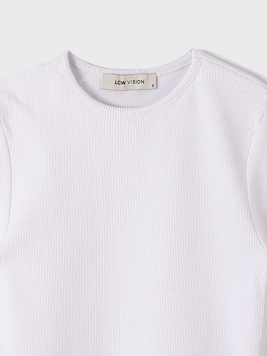 Crew Neck Short Sleeve Basic Women's T-shirt-3