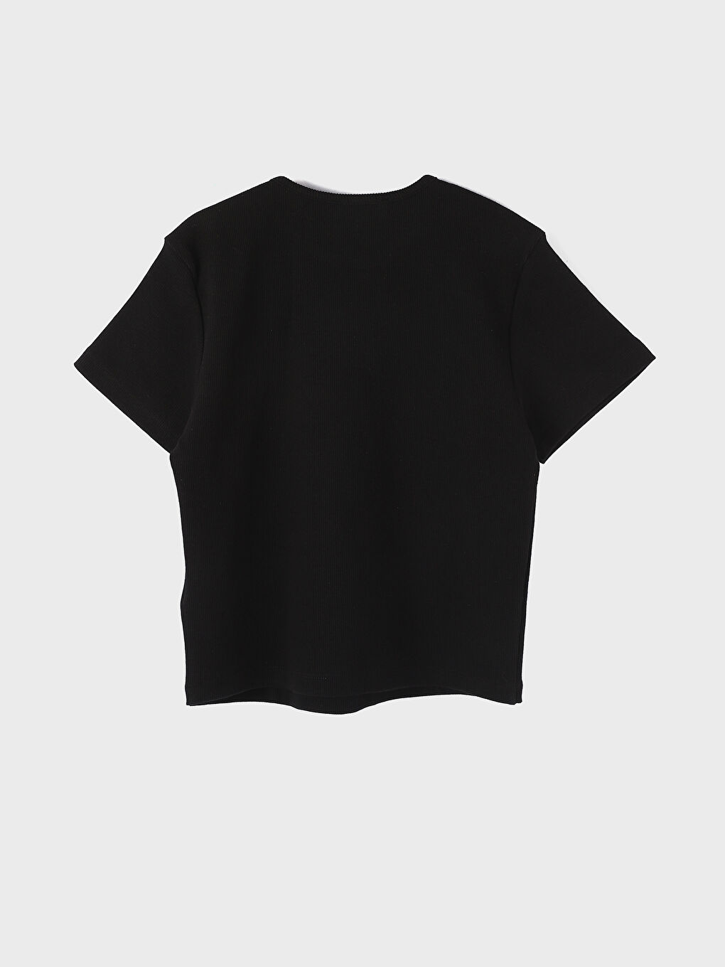 Crew Neck Plain Short Sleeve Women's T-Shirt-3