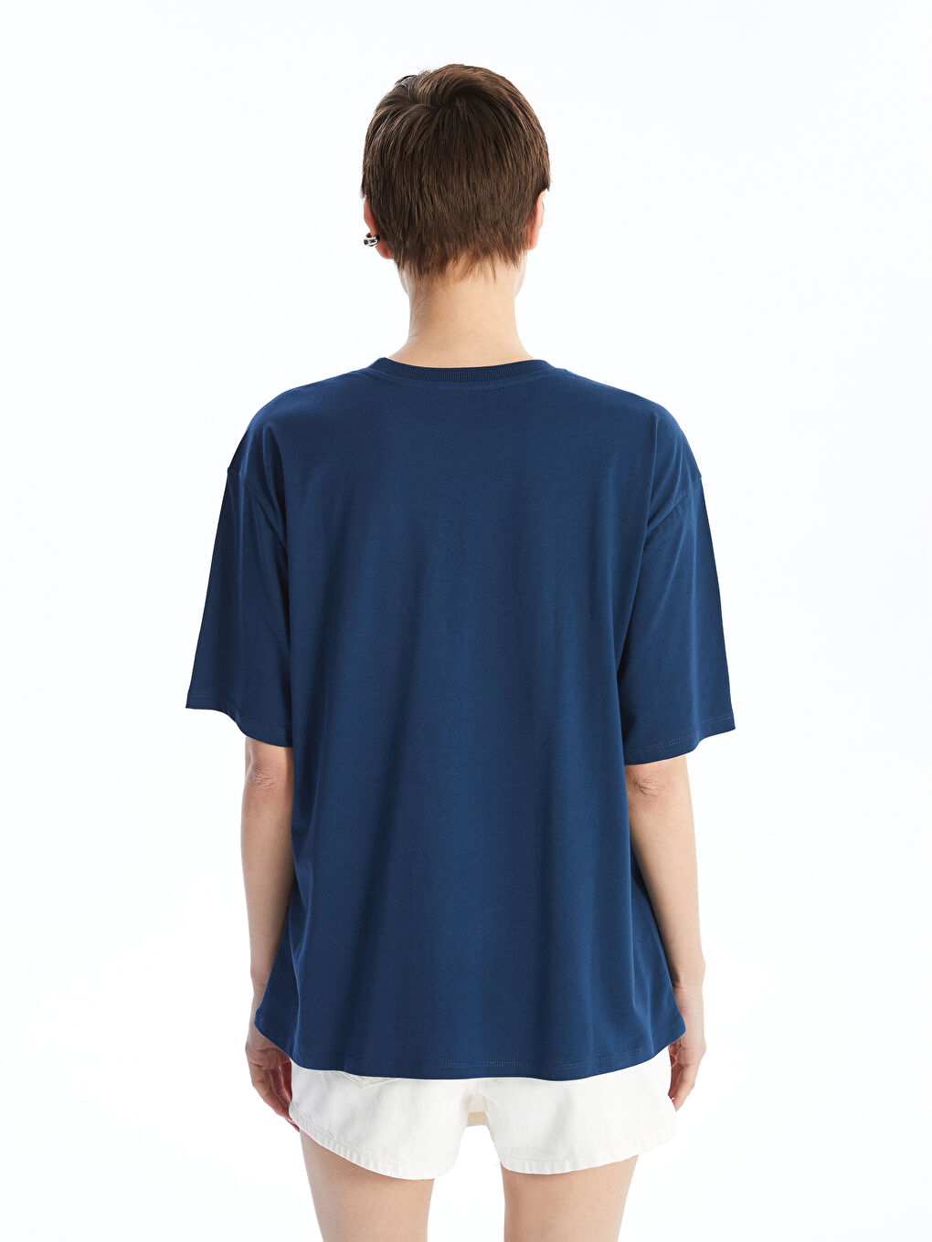 Crew Neck Printed Short Sleeve Oversized T-Shirt -S4JD36Z8-HRC