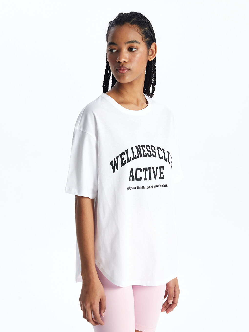 XSIDE ACTIVE Crew Neck Printed Short Sleeve Women's T-Shirt -S4JD51Z8-Q6K