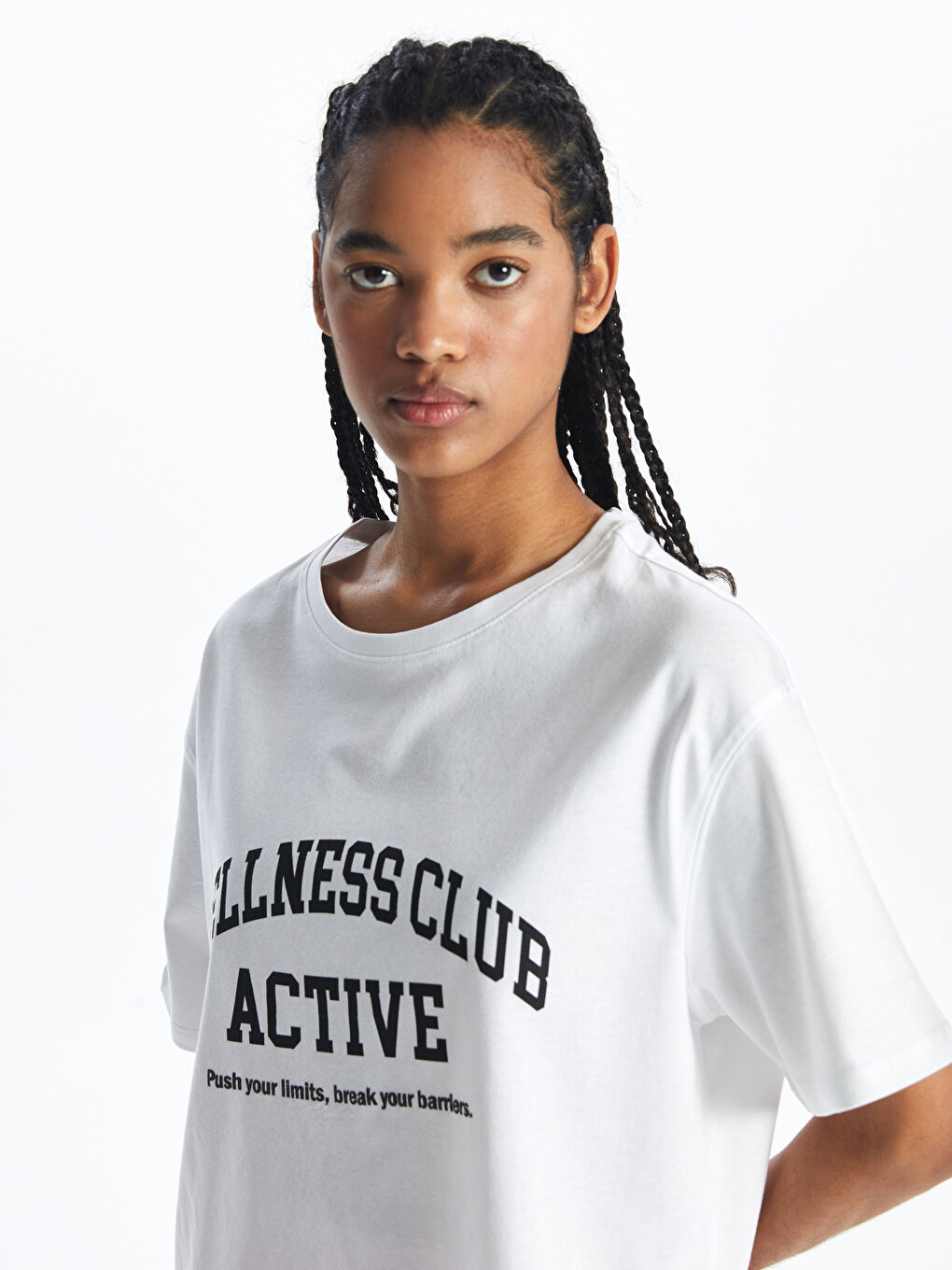 XSIDE ACTIVE Crew Neck Printed Short Sleeve Women's T-Shirt -S4JD51Z8-Q6K