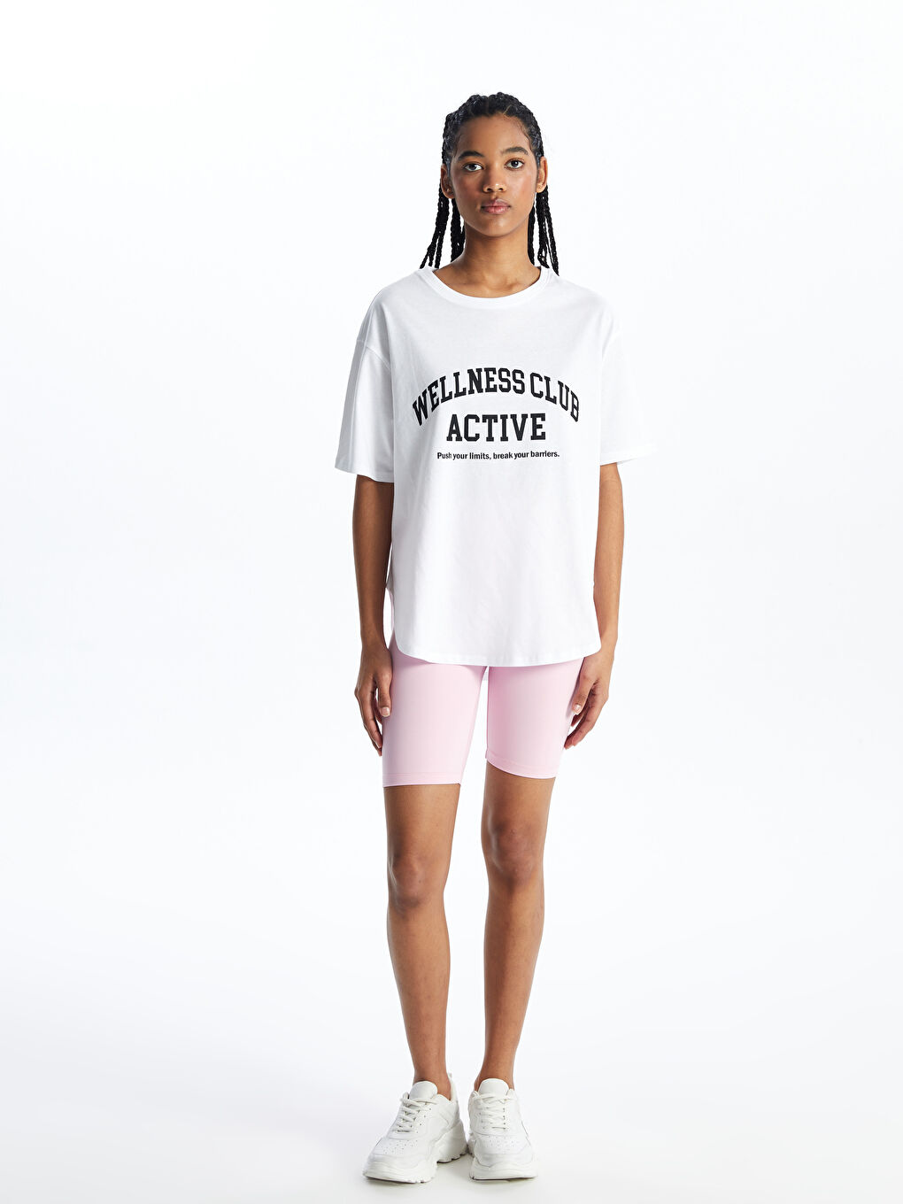XSIDE ACTIVE Crew Neck Printed Short Sleeve Women's T-Shirt -S4JD51Z8-Q6K