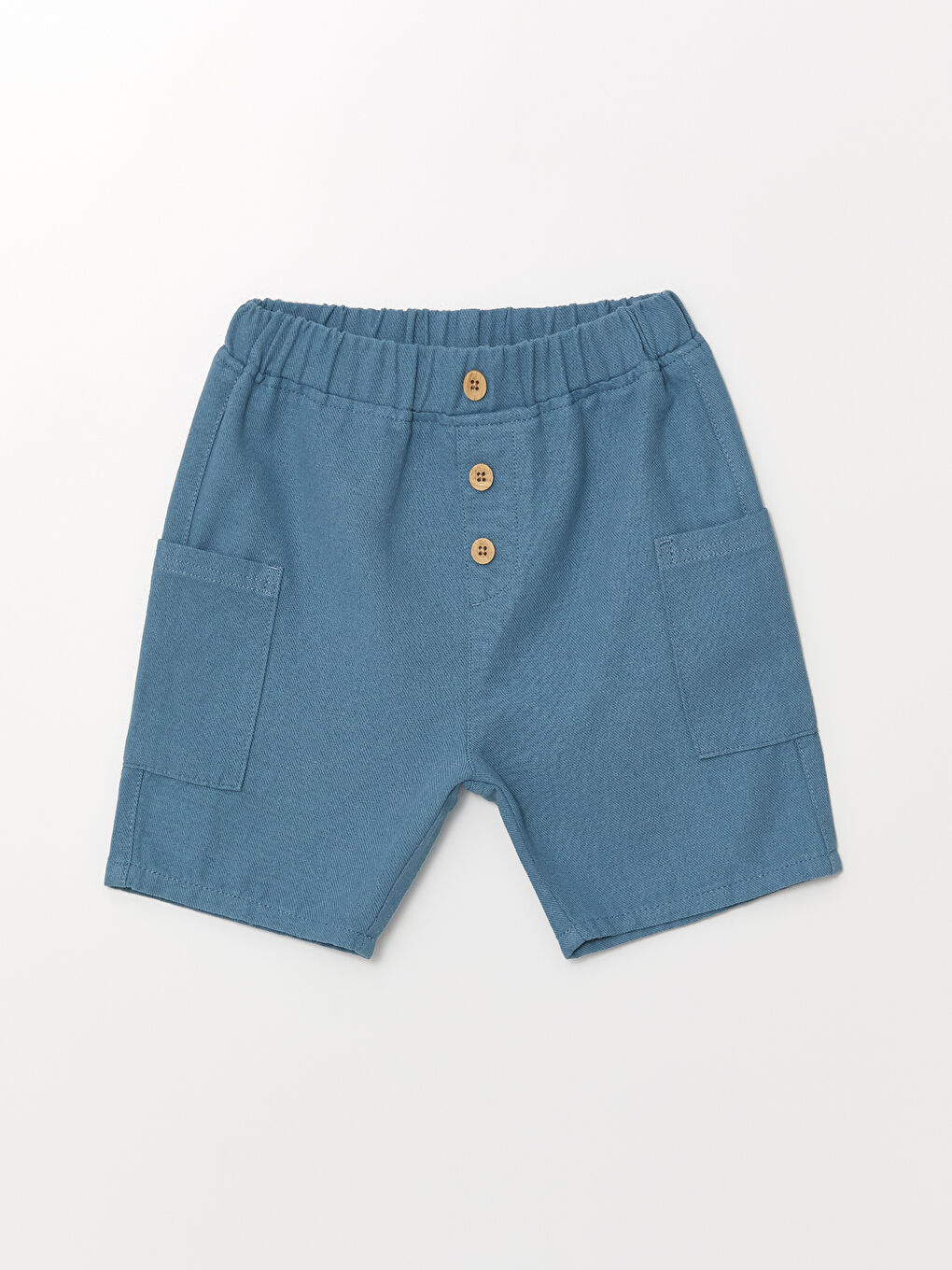 İndigo Beli Lastikli Basic Erkek Bebek Şort