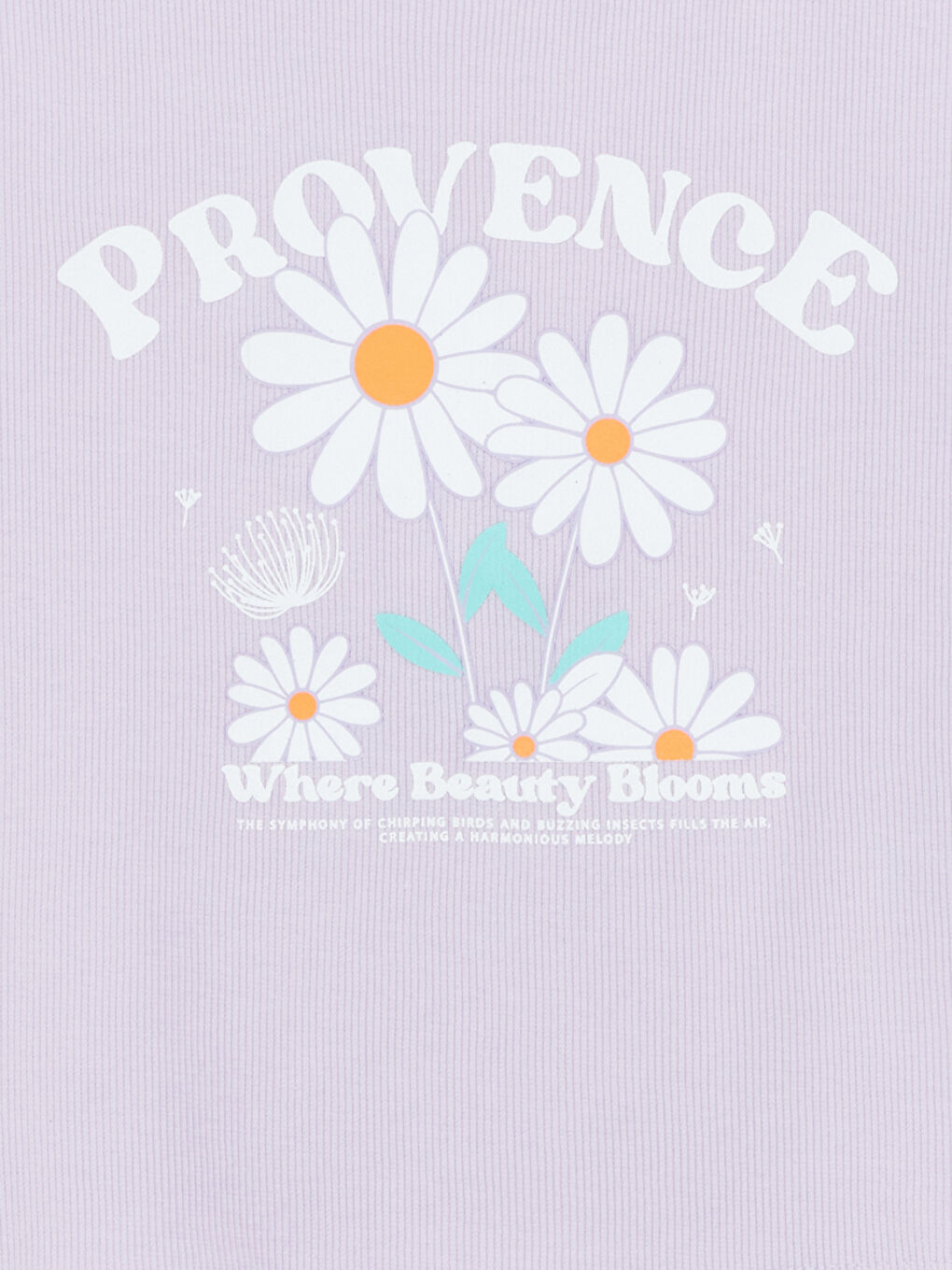 تيشيرت بدون أكمام مطبوع بياقة دائرية للبنات-1